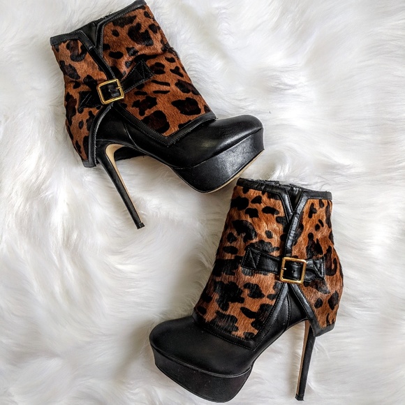 Bakers Shoes - Real Fur Platform Booties